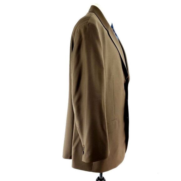 Lauren Ralph Lauren Wool Cashmere 3 Button Blazer 44L Or Slim Fit 46L Dark Beige - Picture 6 of 11